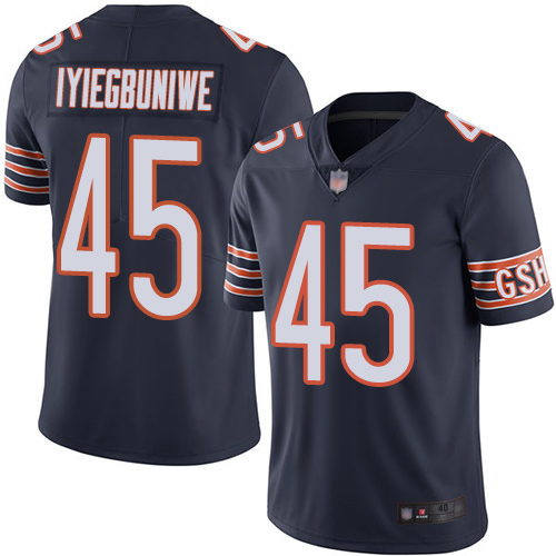 Chicago Bears Limited Navy Blue Men Joel Iyiegbuniwe Home Jersey NFL Football #45 Vapor Untouchable